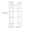 thumbnail image 6 of YOTQUSKI Laundry Room Storage Organizer, Washer & Dryer Storage Shelf, Clothes Drying Rack,3 Tie Storage Wire Basket for Bathroom, Bedroom,Balcony, 6 of 6