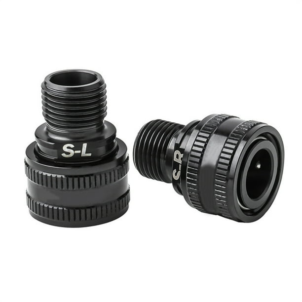 Eigraketly 1 par de extensores de Pedal, accesorio de conexión profesional de acero inoxidable, reemplazo del conector de manivela para Ciclismo Negro