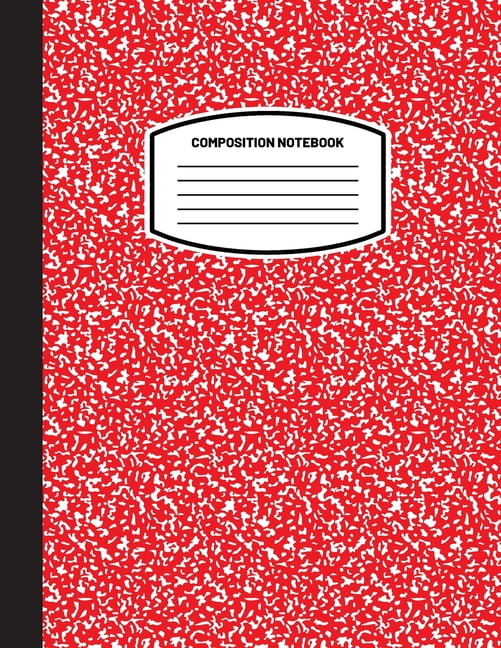 Classic Composition Notebook (8.5x11) Wide Ruled Lined Paper Notebook Journal (Red) (Notebook