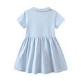 thumbnail image 2 of WIBACKER Summer Little Girl's Casual Short Sleeve Cartoon Polo Dresses Flowers 6T, 2 of 5