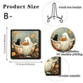 thumbnail image 2 of Cheapark Halloween Wooden Tabletop Sign, Bathroom Bedroom Shelf Tiered Tray Decor Plaque, Vintage Ghost Bathtub Black Cat Art Ornament with Metal Display Stand Single Wood Decor, 2 of 7