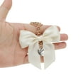 thumbnail image 4 of Unique Bargains 1 Pc Fashion Ribbon Bow Handbag Charm Bag Accessories Beige, 4 of 5