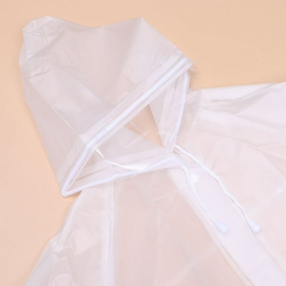 LULULION Reusable Raincoat Backpack White Adult Rain Poncho for All Seasons