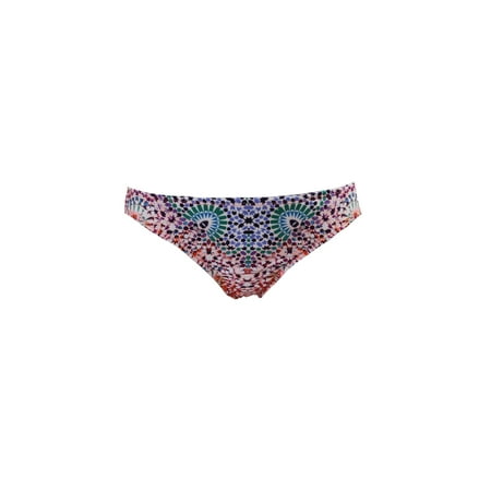 Bar Iii Red Multi Printed Cheeky Hipster Bikini Bottom XL