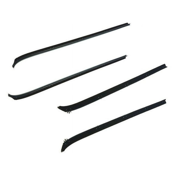 Door Window Belt Weatherstrip 4 Piece - Compatible with 1981 - 1993 Dodge D250 1982 1983 1984 1985 1986 1987 1988 1989 1990 1991 1992