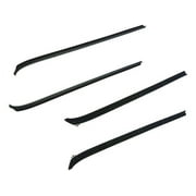 Front Door Window Belt Weatherstrip - 4 Piece Set - Compatible with 1981 - 1993 Dodge D250 1982 1983 1984 1985 1986 1987 1988 1989 1990 1991 1992