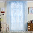 thumbnail image 2 of Pura ventana varilla bolsillo cortina dormitorio balcón cortina ventana tratamiento (azul), 2 of 8