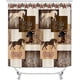 thumbnail image 2 of Juego de 4 cortinas de ducha occidentales, diseño de vaquero de rodeo, estrella de Texas, bandera vintage de Texas, flor azul, estilo rústico, decoración de baño, cortina de ducha de tela, 2 of 7