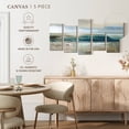 thumbnail image 5 of Elephant Stock Abstract Sea Wall Art - Horizontal Multi Panel Canvas - Living Room Wall Decor - Abstract Multi Panel - Blue And Brown Decor By Nan - 49" x 24", 5 of 8
