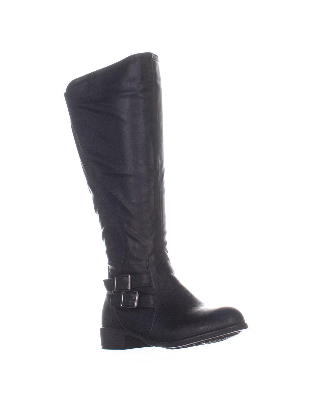 almond toe knee high boots