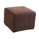thumbnail image 5 of Funda cuadrada para otomana, funda protectora elegante, práctica, transpirable y ligera. Café, 5 of 9