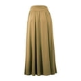 thumbnail image 3 of Doublju Women's Flowy Flared Comfy Maxi Skirt (Plus Size Available), 3 of 4