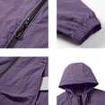 thumbnail image 6 of Hearthz Mens Track Suits 2 Piece Set Full Zip Men's UPF 50+ Light Hooded Jacket and Shorts Set Quick Dry Mens Tracksuit Jogging Sets Purple L, 6 of 8