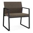 thumbnail image 1 of Gansett Reception Waiting Room Oversize Guest Chair / Black Steel / Brown, 1 of 5