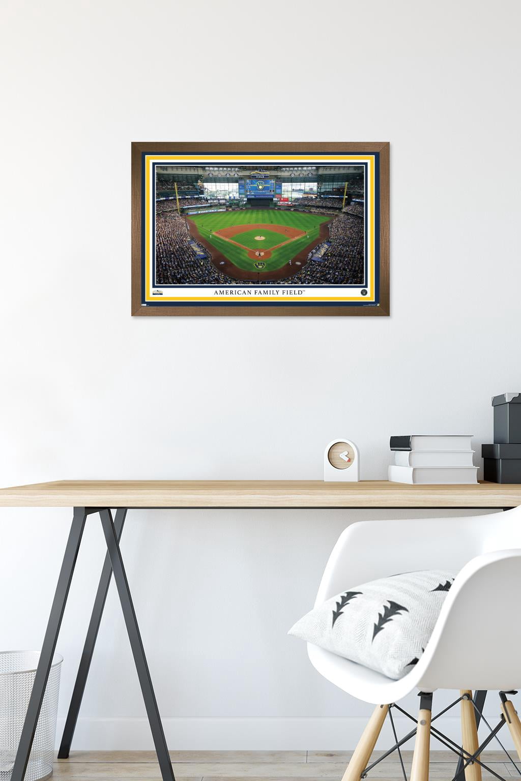 MLB Milwaukee Brewers - American Family Field 22 Wall Poster, 14.725" x 22.375" Framed