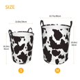 thumbnail image 3 of Fotbe Cow Skin 2 Cesto de Ropa con Asas, Cesto Impermeable de Gran Capacidad, Bolsa de Lavado para Dormitorio, Cesto de Ropa con Ruedas y Asas-Small, 3 of 6