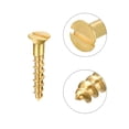 thumbnail image 4 of Tornillos de madera Uxcell M2 x 12mm con cabeza plana ranurada de latón, paquete de 50, 4 of 5