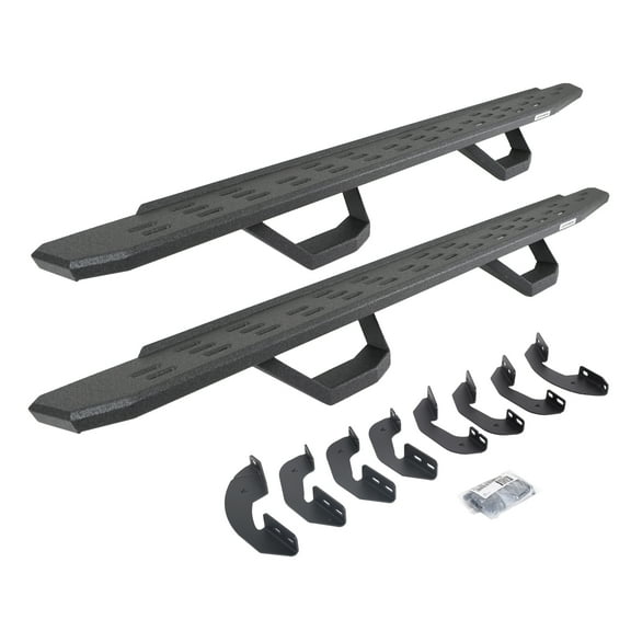 Go Rhino 6964158020T RB30 Running Boards with Brackets, 2 Pairs Drop Steps Kit - Double Cab For Toyota 07-21 Tundra (Extended Cab Pickup)