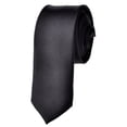 thumbnail image 4 of TOPTIE Mens Solid Color Skinny 2" Inch Necktie Tie-LightBlue, 4 of 8