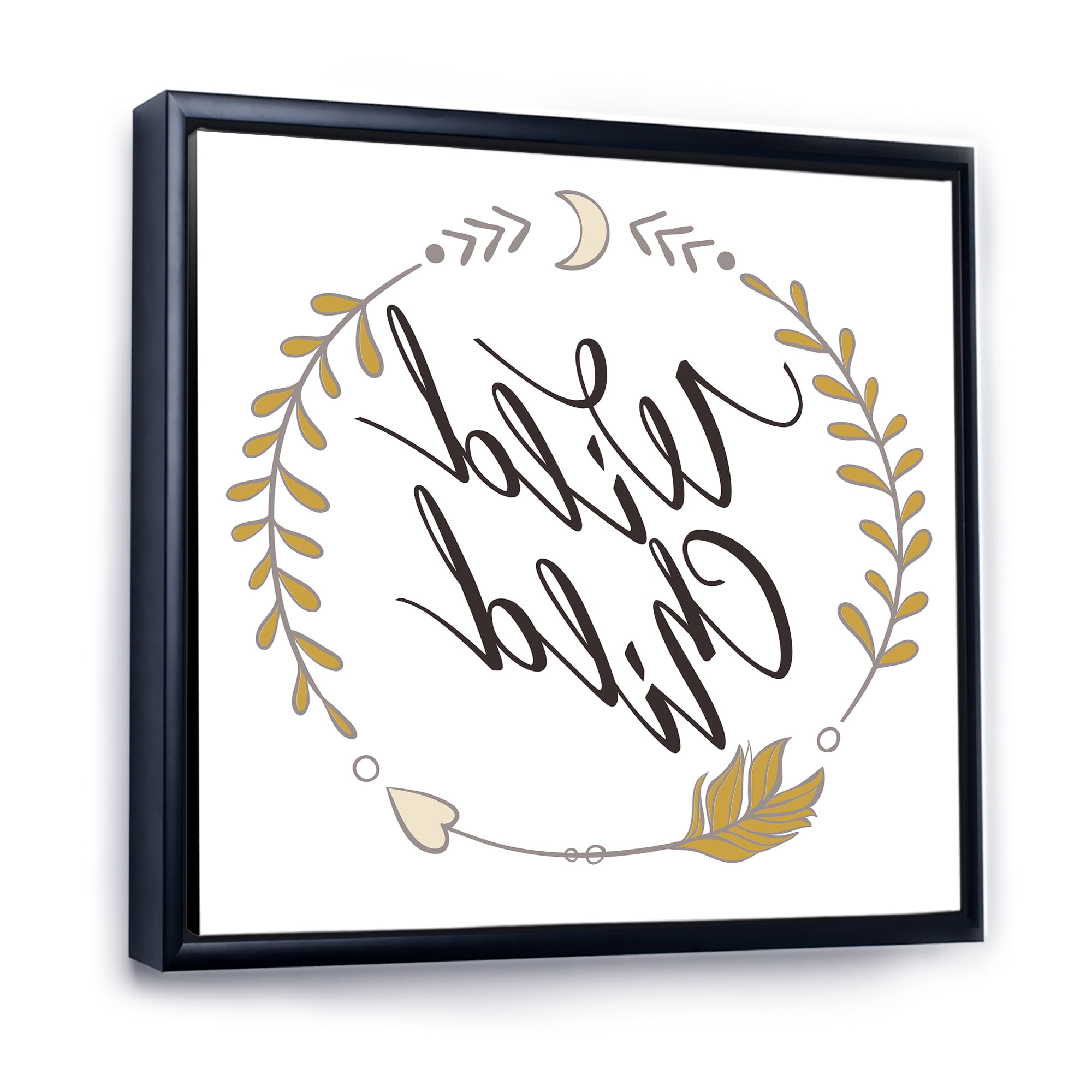 Designart 'Wild Child Under Arrows Circled' Traditional Framed Canvas Wall Art Print