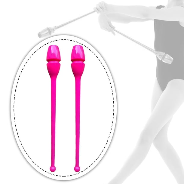 Gimnasia Rítmica Conectable, Insertable, Portátil, Ligero, Práctica, Accesorios de Baile, Adecuado para Entrenamiento, Competición, Espectáculo, Adult rosa roja