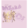 thumbnail image 2 of Wizard Of Oz Cartoon Group Shot Women's Pink Crew Neck Short Sleeve Crop Tee-Large, 2 of 2
