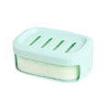 thumbnail image 2 of Birdeem Suction Cup Wall-Mounted Soap Box Bathroom Double Soap Rack with Sponge Cleaning Soap Box Household Soap Rack, 2 of 10