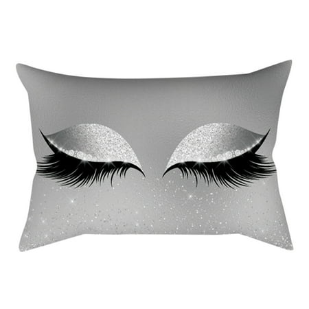 Eyelash Out Soft Velvet Cushion Cover 30x50cm Marble Pillow Cases