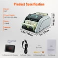 thumbnail image 7 of VEVOR K07 Money Counter with UV/MG/IR/DD Detection, Bill Counter, 1000 pcs/min, ; 200 Bills, 7 of 7