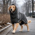 thumbnail image 5 of Fleece Turtleneck Dog Winter Jacket, Soft Warm Adjustable Dog Coat Vest, Wind‑Resistant Cozy Pet Outfit for Medium Large Extra Large Dogs, 5 of 6
