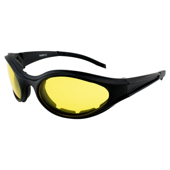 Motorcycle Yellow Riding Glasses Sunglasses with Foam Padding Uv400 Anti Fog
