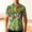 #JIE-Green, variant on CYiJun George Button Down Shirts for Men Beach Summer Wedding Hawaiian Short Sleeve Tops