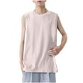 thumbnail image 2 of pstuiky Camiseta sin mangas para hombre, Camisola deportiva informal de cuello redondo y alta elasticidad de color liso para hombre Tops elegantes para mujer l, 2 of 6