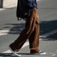 thumbnail image 4 of Pantalones casuales de pana con cintura suelta, diseño recto, ajustado, anchos, sueltos, estilo americano, pantalones sensuales para hombres, 4 of 4