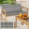 thumbnail image 6 of Costway 4 PCS Outdoor Furniture Set, Acacia Wood Frame Sofa Set with Rattan Seat, 6 of 10