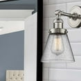 thumbnail image 4 of 203-SN-G63 Innovations Lighting Cone - 1 Light Wall Sconce In Industrial Style-10 Inches Tall and 6.25 Inches Wide-Brushed Satin Nickel Finish-Light, 4 of 4