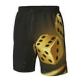 thumbnail image 4 of Pofeuu Golden Dice Prin Men's Swim Trunks Quick Dry Bathing Suit Swimming Board Shorts Mesh Lining Beach Swimwear-Medium, 4 of 6