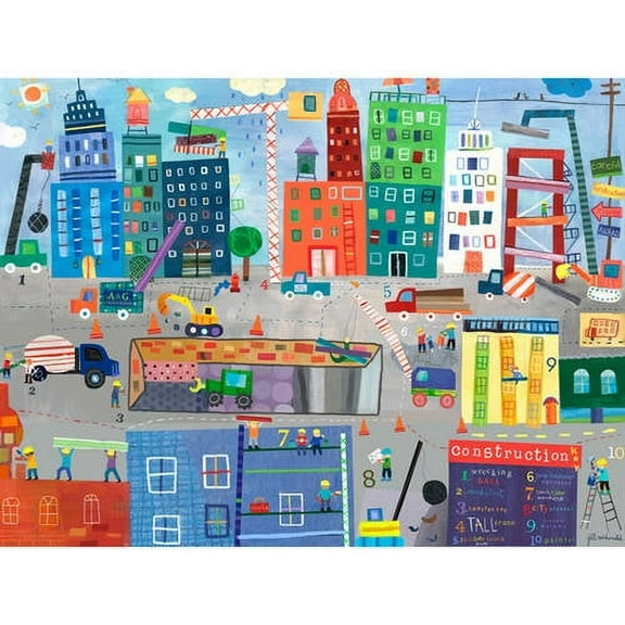 Oopsy Daisy's Construction Zone Canvas Wall Art, Size 24x18