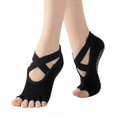 thumbnail image 1 of Anti-slip Yoga Socks Womens Skid Grip Open Toes Pilates Ballet Gym Dance, 1 of 2