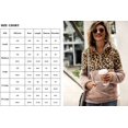 thumbnail image 4 of Pull Femme Manches Longues Demi-Zip Chaud Imprimé Léopard Patchwork Polaire, 4 of 6
