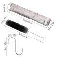 thumbnail image 2 of Tubo ahumador de pellets Premium, generador de humo de acero inoxidable con gancho y cepillo, accesorios para fumar barbacoa al aire libre, 2 of 5