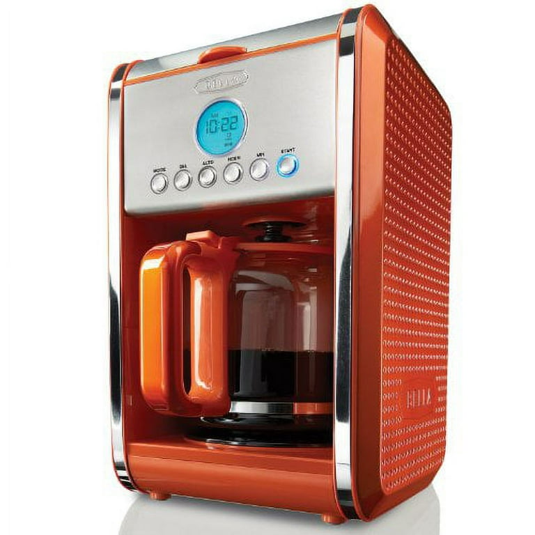 Bella Dots Collection 12 Cup Manual Coffee Maker, Orange