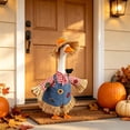 thumbnail image 6 of Farmhouse Scarecrow 23 inch Porch Goose Outfit Red Gingham Plaid Shirt for Lawn Goose Statues Fall Harvest Thanksgiving Front Porch Patio Yard Decor, 6 of 6