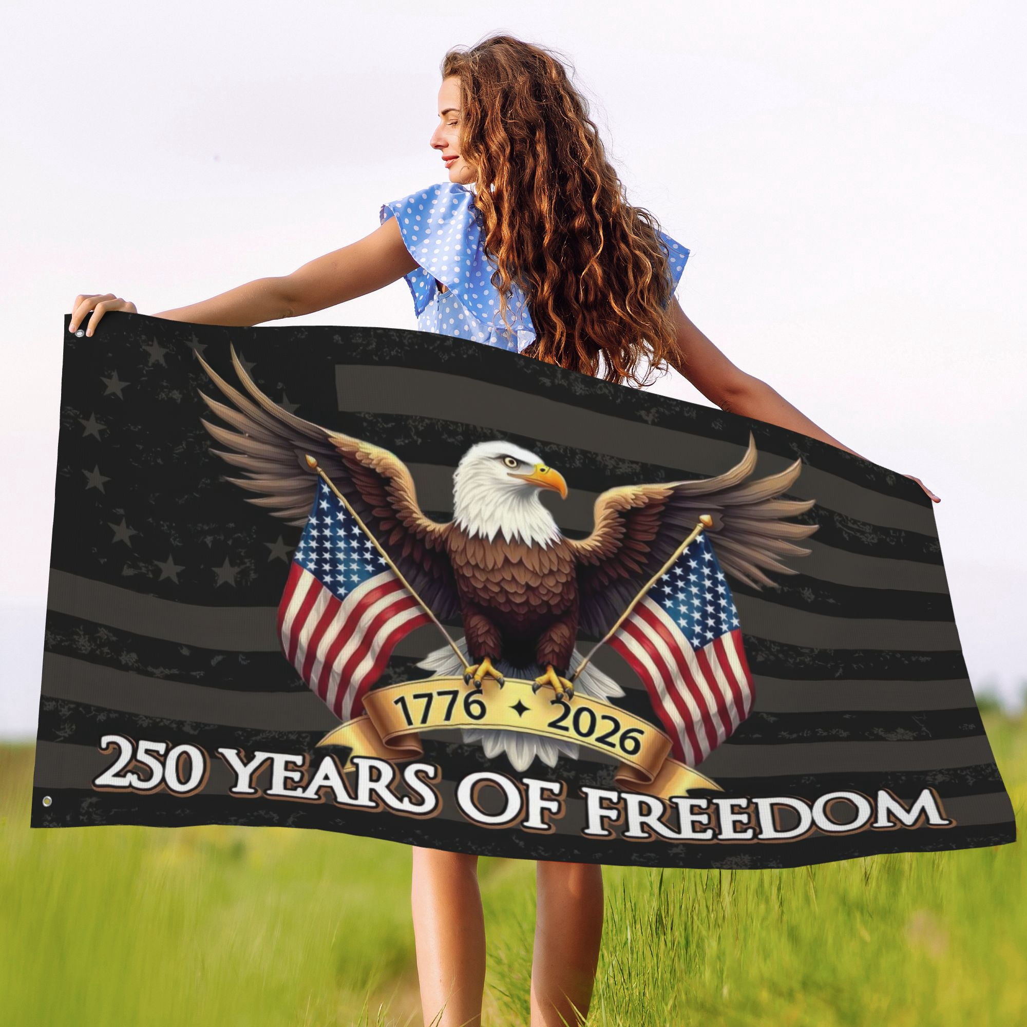 American 250 Year Anniversary Flag 4x6 Ft Outdoor Double Sided 250th Anniversary USA Flag 4th of July1776 Patriotic Flags For Outside Indoor Decor