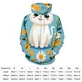 thumbnail image 2 of Cute Cat with Flowers 3D Print Hoodie Men Women Autumn Thin Pullover Sweatshirt Vintage Streetwear Tops, 2 of 6
