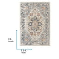 thumbnail image 3 of Livabliss Outdoor Rugs, 5x7 Huntington Beach Traditional Navy Area Rug for Patio, Porch, Deck, Backyard, Waterproof Indoor Outdoor Carpet (5'3" x 7'), 3 of 9