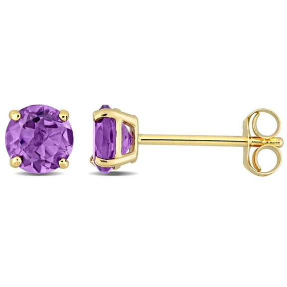 Everly Women's Amethyst 14k Yellow Gold Earrings
