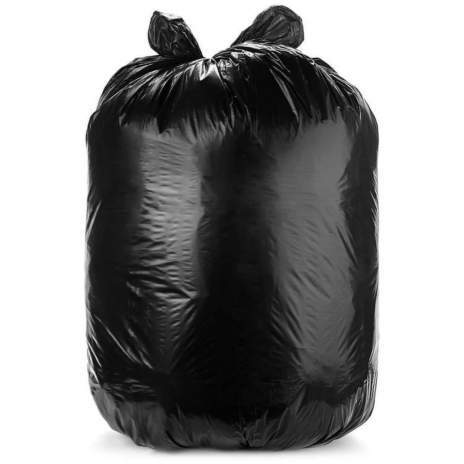 Aluf Plastics CXP Series 20-30 Gallon Trash Can Liners (100 Count) - 30" x 36" - Thick 1.5 MIL (Equivalent) Black Trash Bags for Bathroom, Kitchen, Office, Industrial, Commercial, Recycling