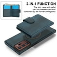 thumbnail image 4 of Decase for Samsung Galaxy Note 20 Ultra Flip PU Leather Back Cover with 2-in-1 Detachable Magnetic Wallet with 5 Card Slots Compatible Mag-Safe and RFlD Blocking Kickstand & Wireless Charging,Blue, 4 of 6