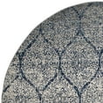 thumbnail image 4 of SAFAVIEH Madison Leighton Geometric Area Rug, Navy/Silver, 5' x 5' Round, 4 of 8
